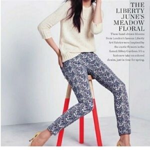 J. Crew Liberty June’s Meadow Floral Print Toothpick Skinny Jeans 26 Ankle